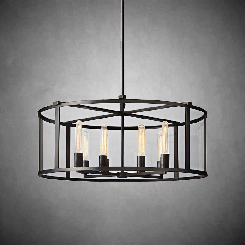 33 Inch Glass Drum Chandelier - Beckman