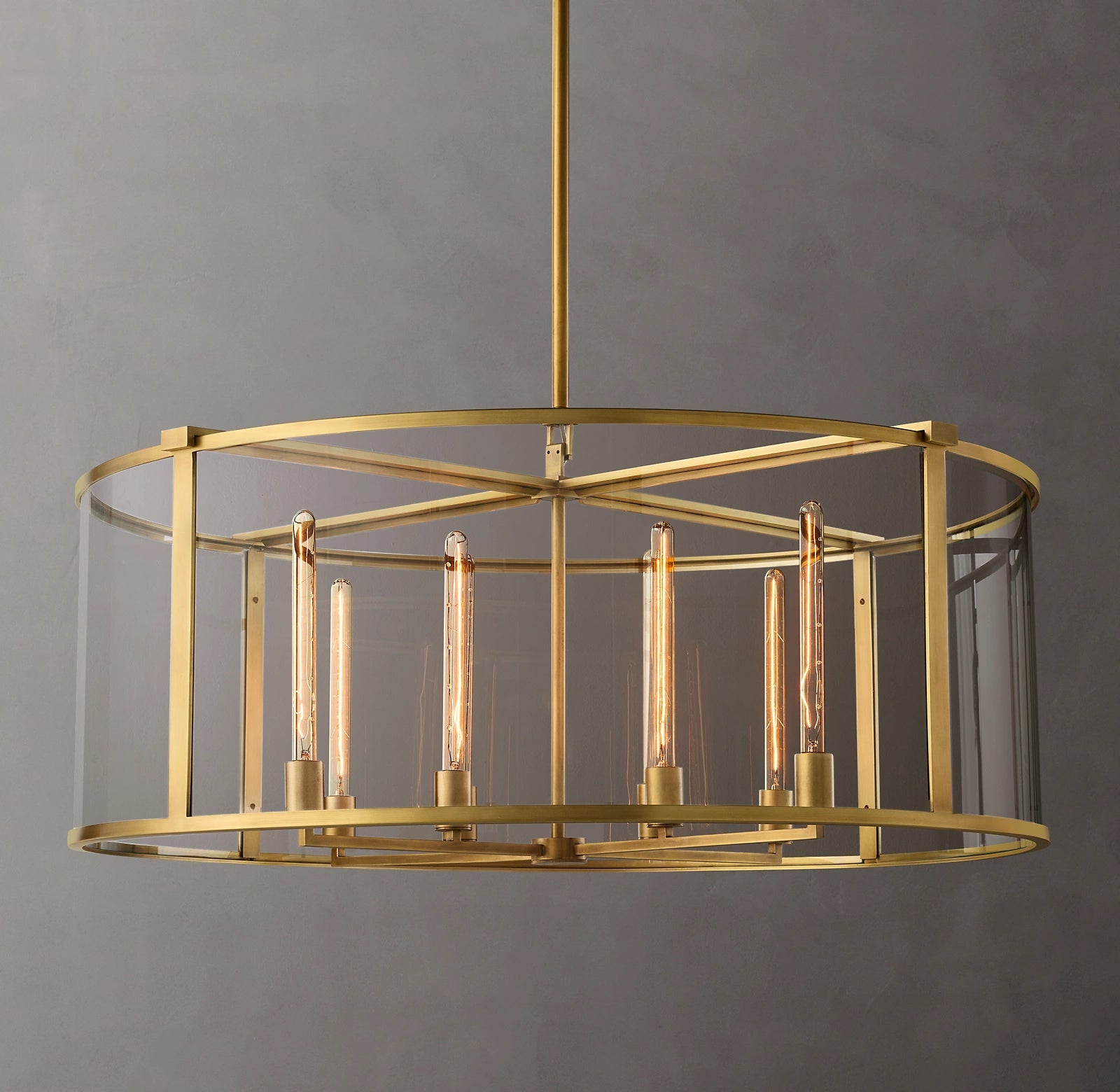 44 Inch Candelabra Drum Glass Chandelier - Beckman