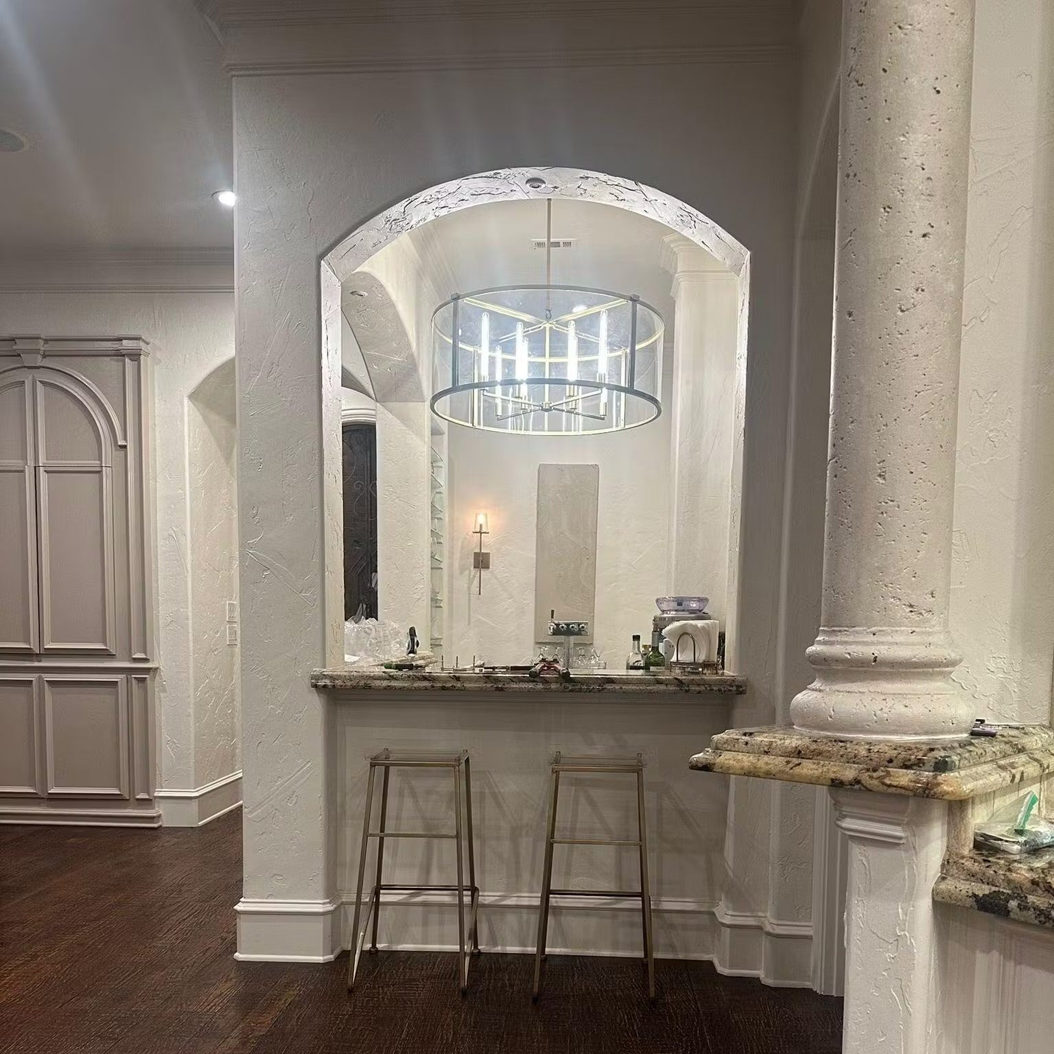 44 Inch Candelabra Drum Glass Chandelier - Beckman