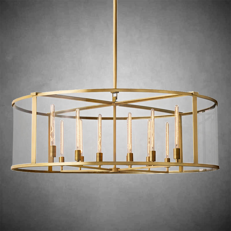 55 Inch Glass Drum Chandelier - Beckman