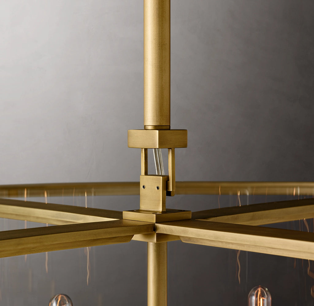 33 Inch Candelabra Drum Glass Chandelier - Beckman