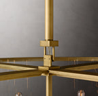 33 Inch Candelabra Drum Glass Chandelier - Beckman