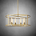 33 Inch Glass Drum Chandelier - Beckman