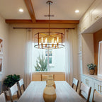 33 Inch Candelabra Drum Glass Chandelier - Beckman