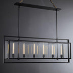 54 Inch Glass Rectangular Chandelier - Beckman