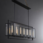 54 Inch Glass Rectangular Chandelier - Beckman