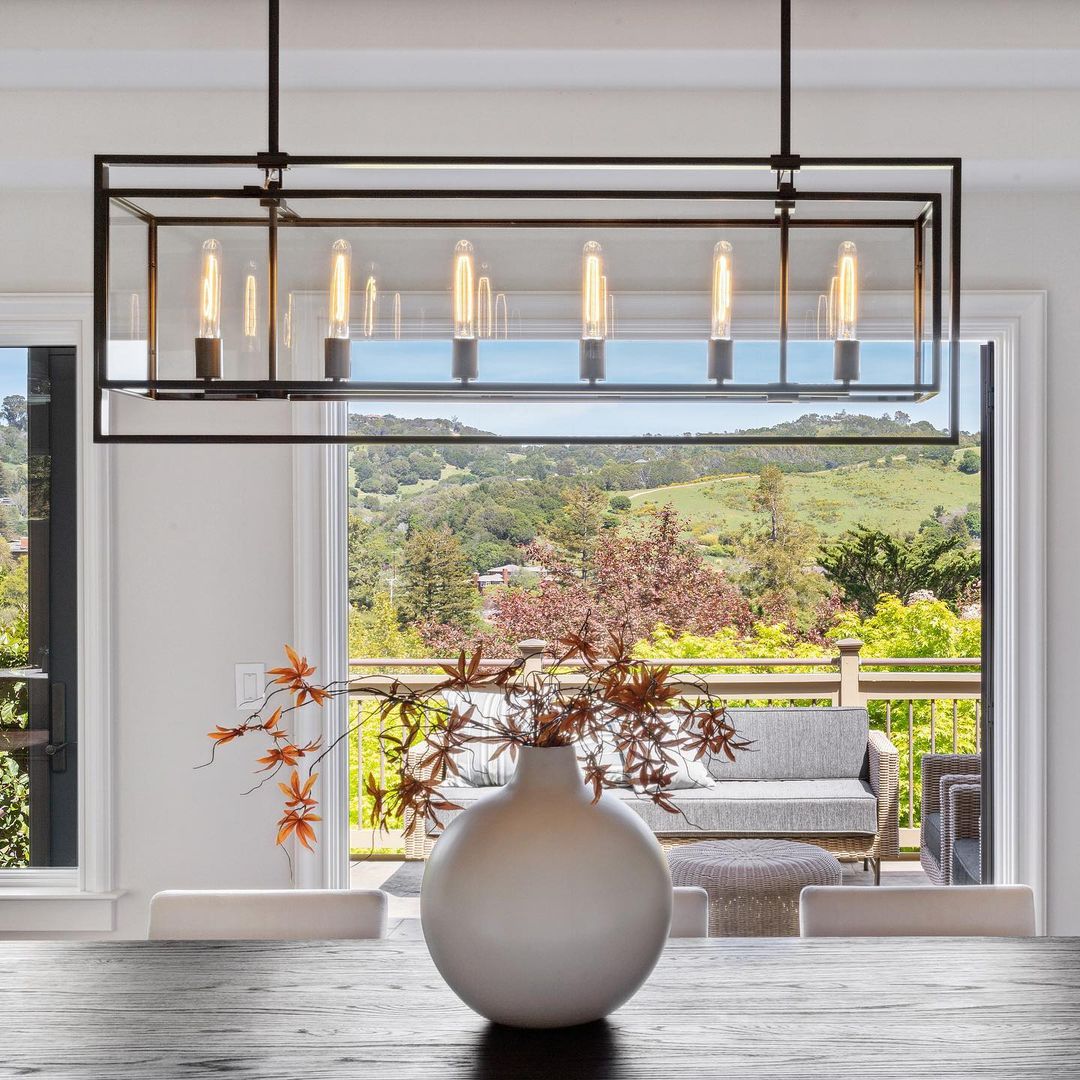 54 Inch Glass Rectangular Chandelier - Beckman