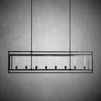 72 Inch Glass Rectangular Chandelier - Beckman