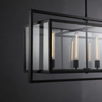 72 Inch Glass Rectangular Chandelier - Beckman