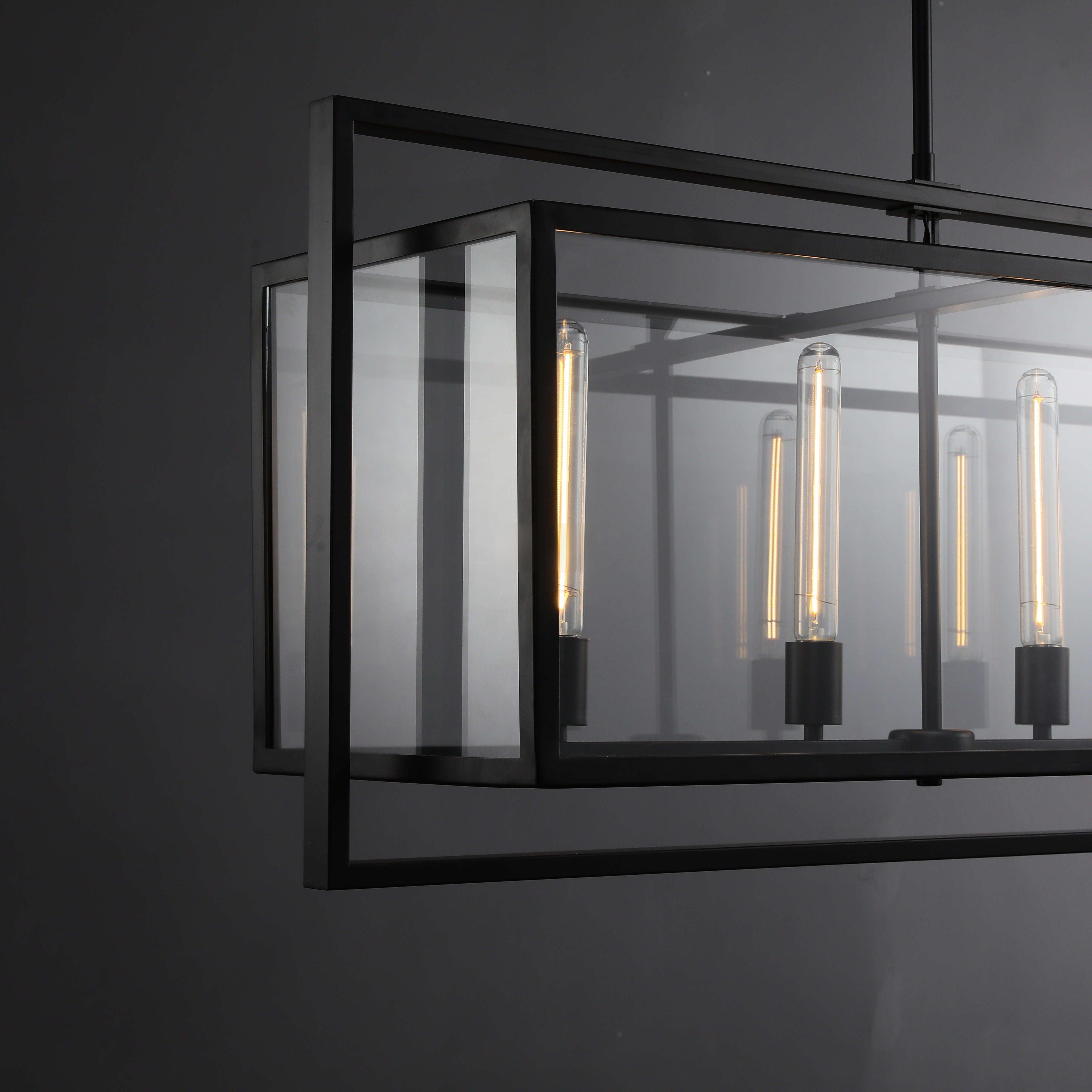 72 Inch Glass Rectangular Chandelier - Beckman