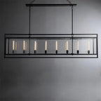 72 Inch Glass Rectangular Chandelier - Beckman