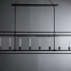 72 Inch Glass Rectangular Chandelier - Beckman
