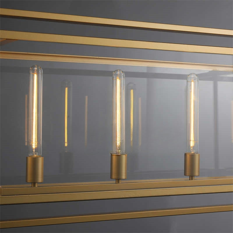 54 Inch Glass Rectangular Chandelier - Beckman
