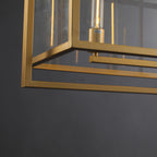 54 Inch Glass Rectangular Chandelier - Beckman