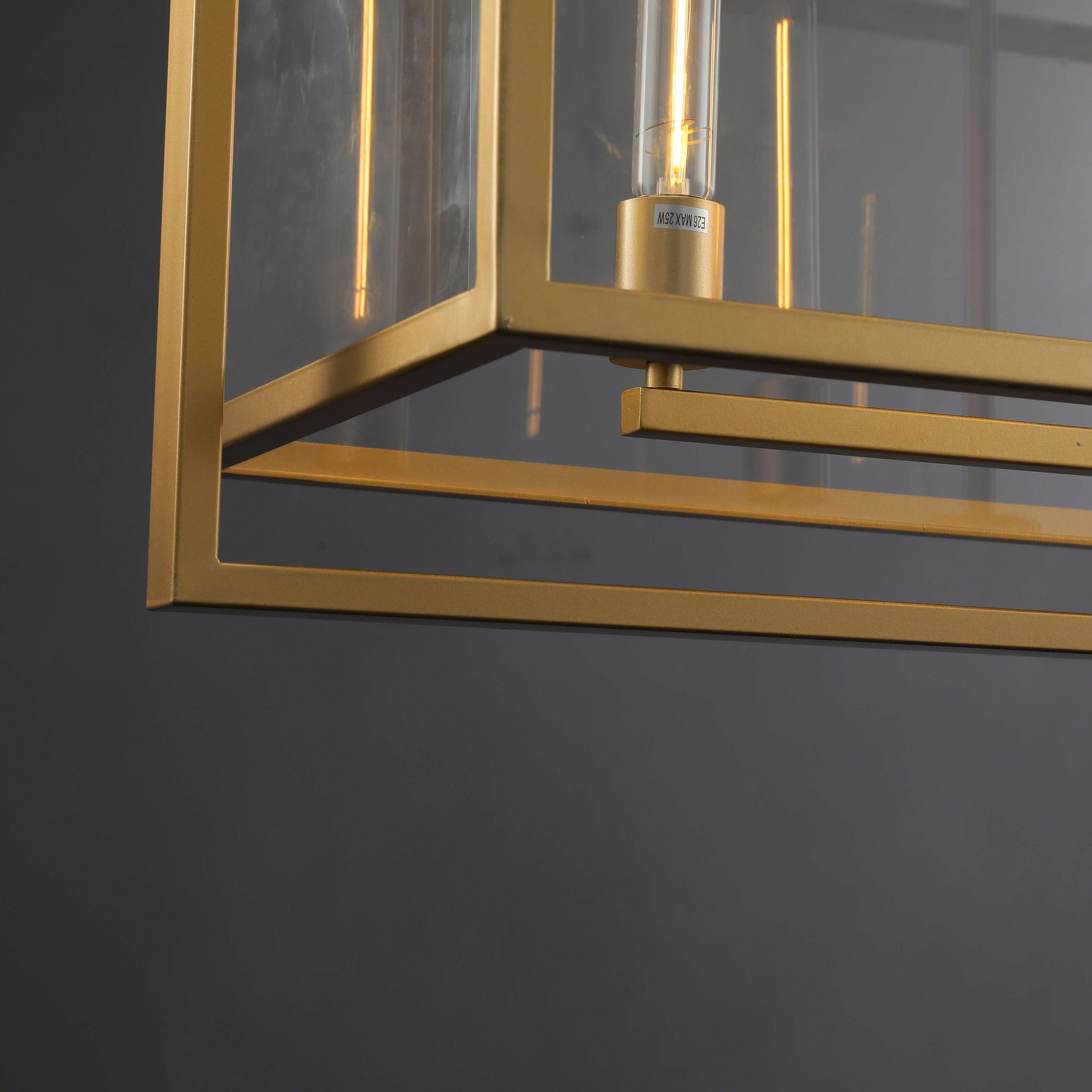 54 Inch Glass Rectangular Chandelier - Beckman