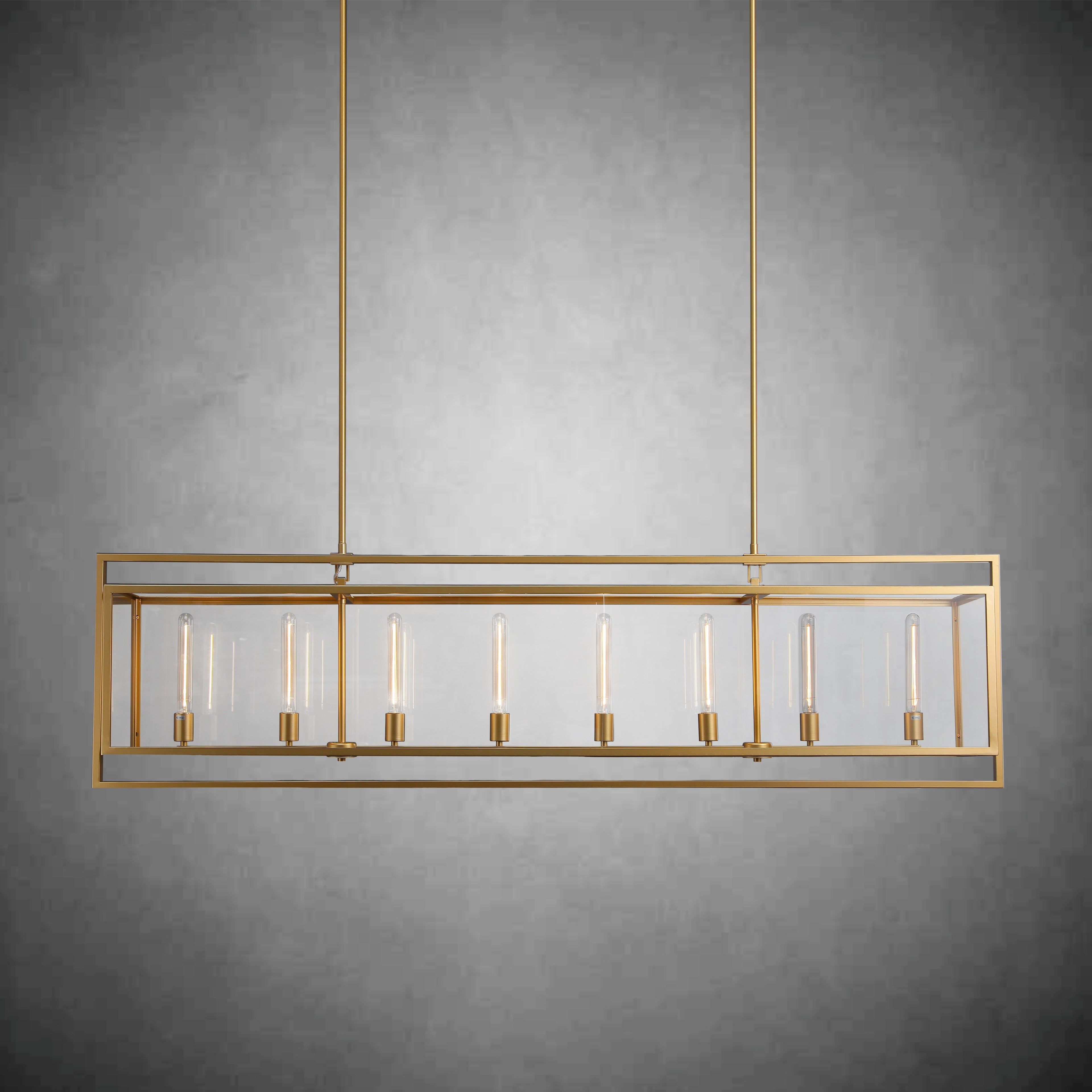 72 Inch Glass Rectangular Chandelier - Beckman