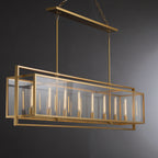 72 Inch Glass Rectangular Chandelier - Beckman