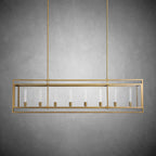72 Inch Glass Rectangular Chandelier - Beckman