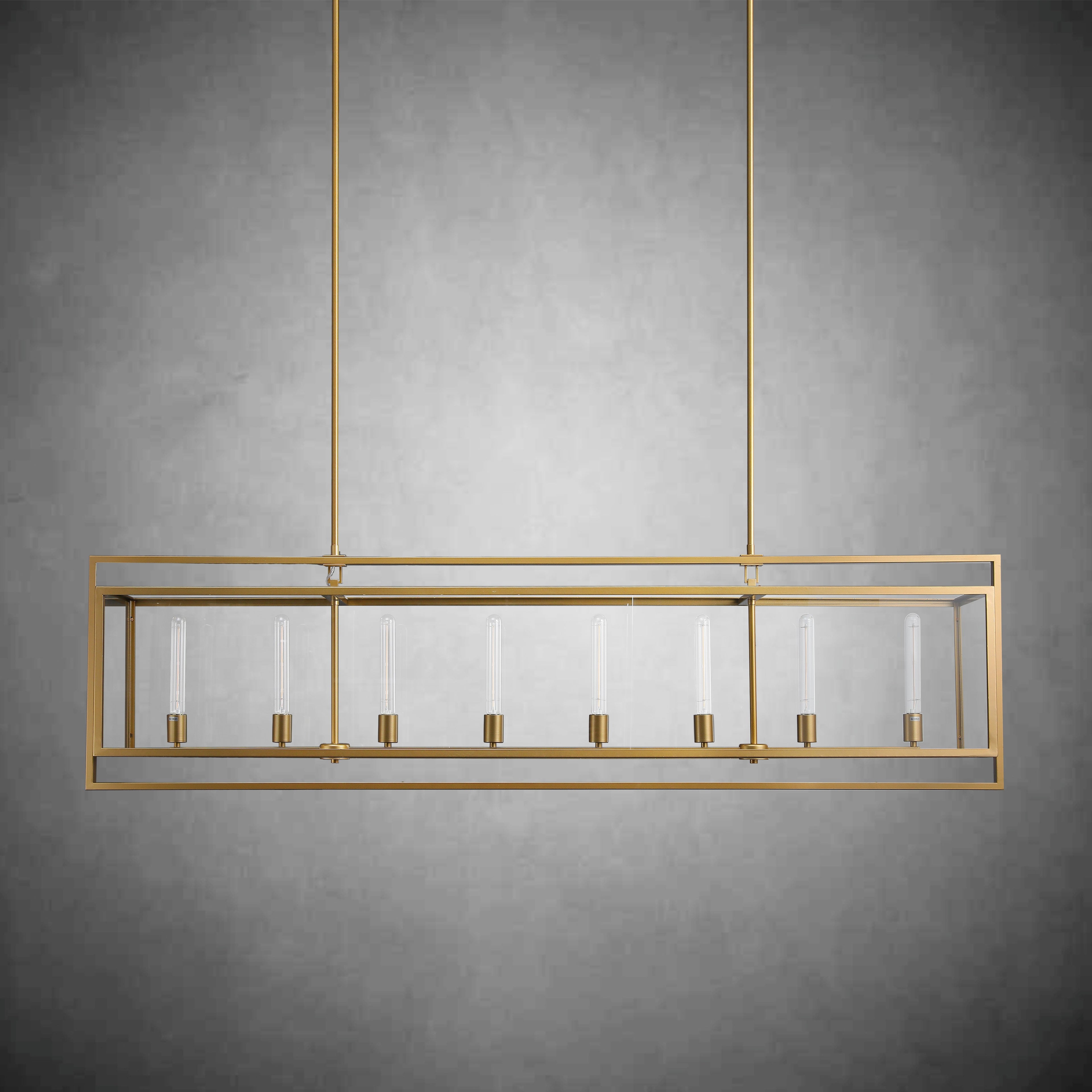 72 Inch Glass Rectangular Chandelier - Beckman