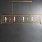 72 Inch Glass Rectangular Chandelier - Beckman