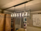 54 Inch Glass Rectangular Chandelier - Beckman