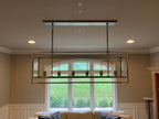 54 Inch Glass Rectangular Chandelier - Beckman