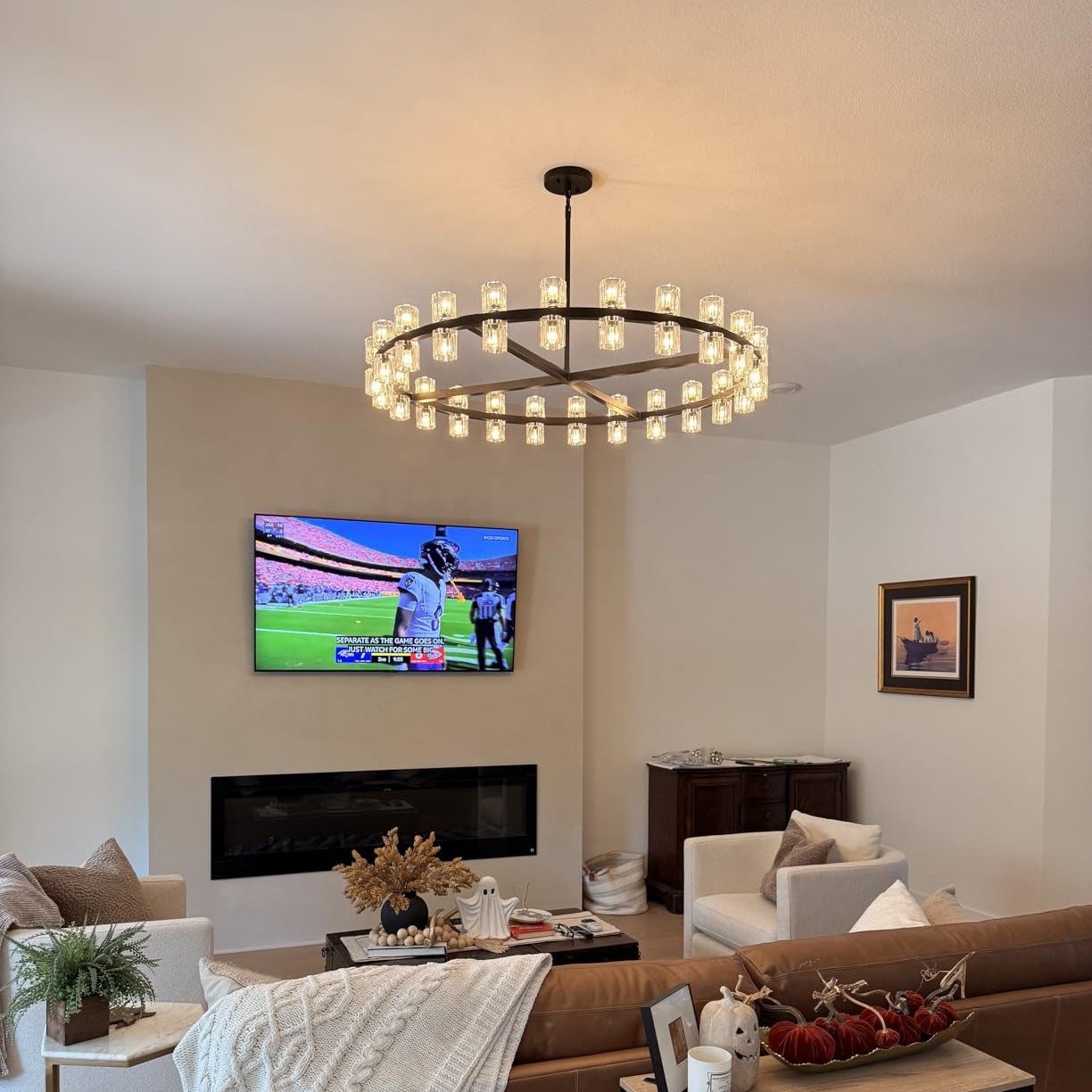 48 Inch Hexagonal Crystal Round Chandelier – Arcachon