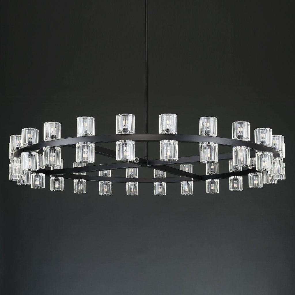 48 Inch Hexagonal Crystal Round Chandelier – Arcachon