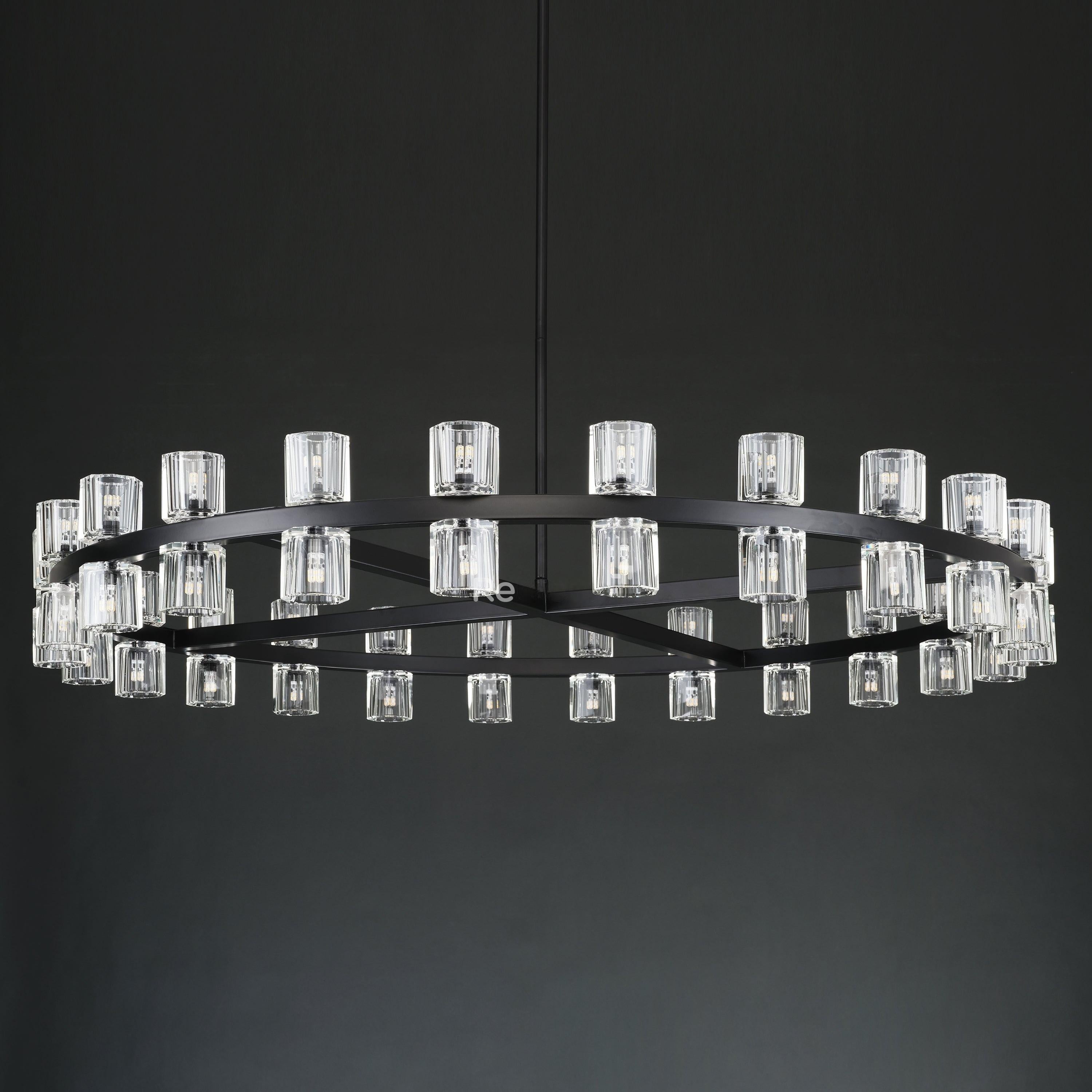 48 Inch Hexagonal Crystal Round Chandelier – Arcachon