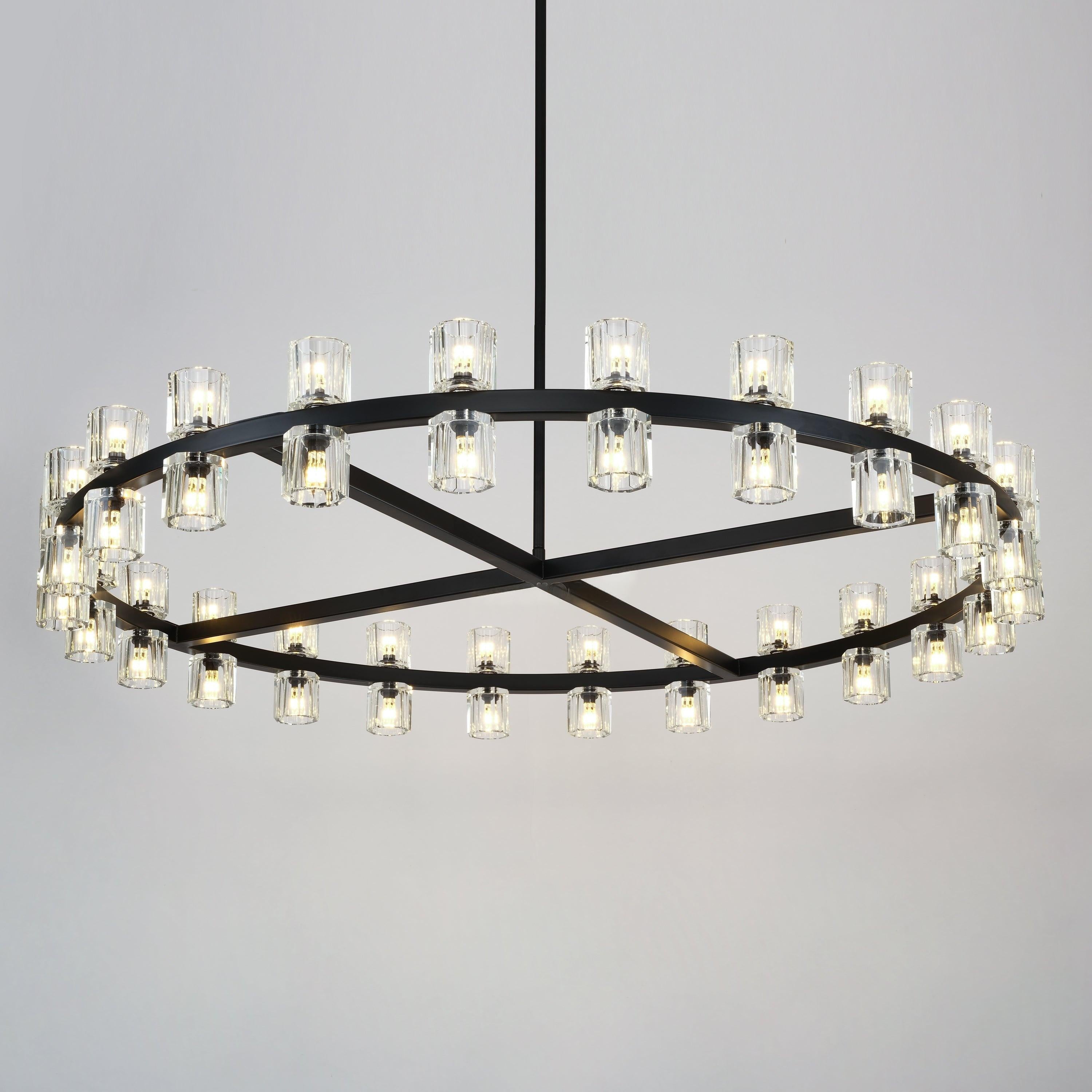 48 Inch Modern Crystal Wheel Chandelier – Arcachon