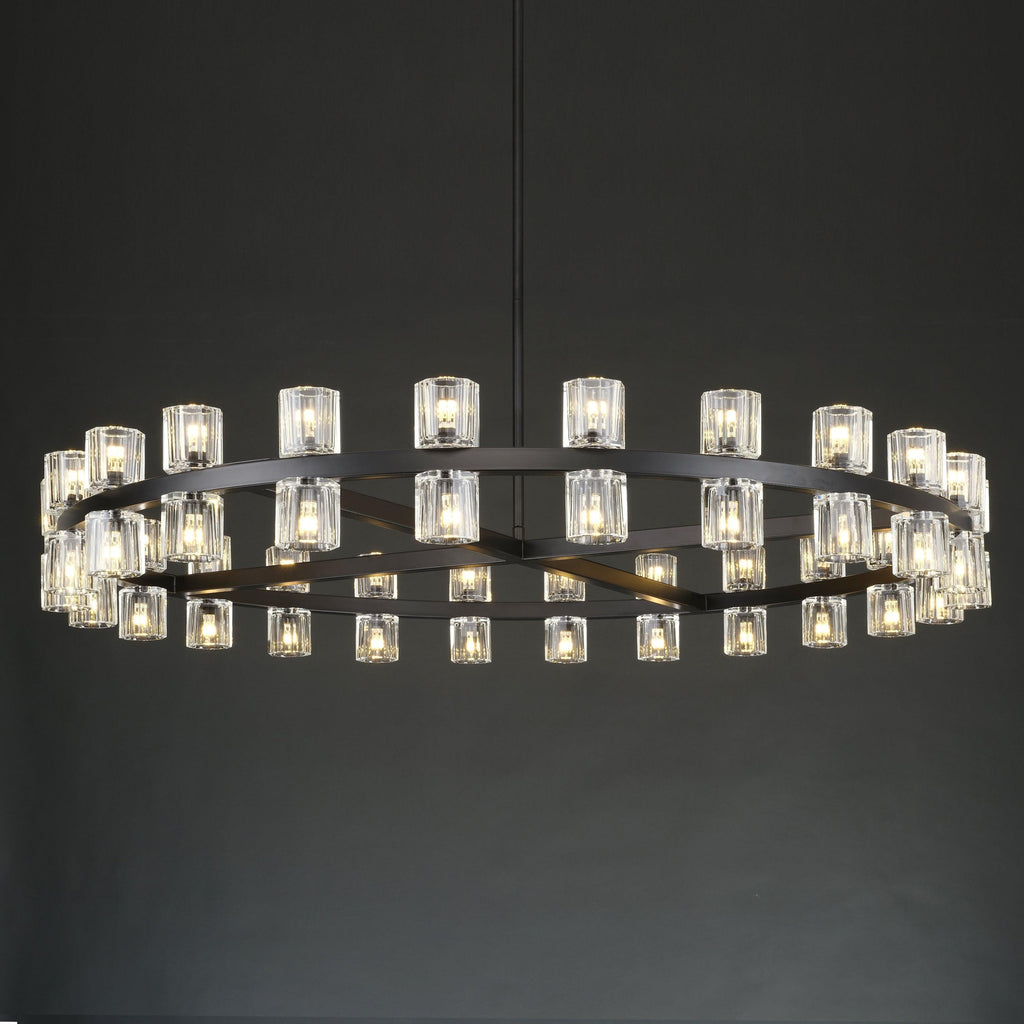 48 Inch Hexagonal Crystal Round Chandelier – Arcachon