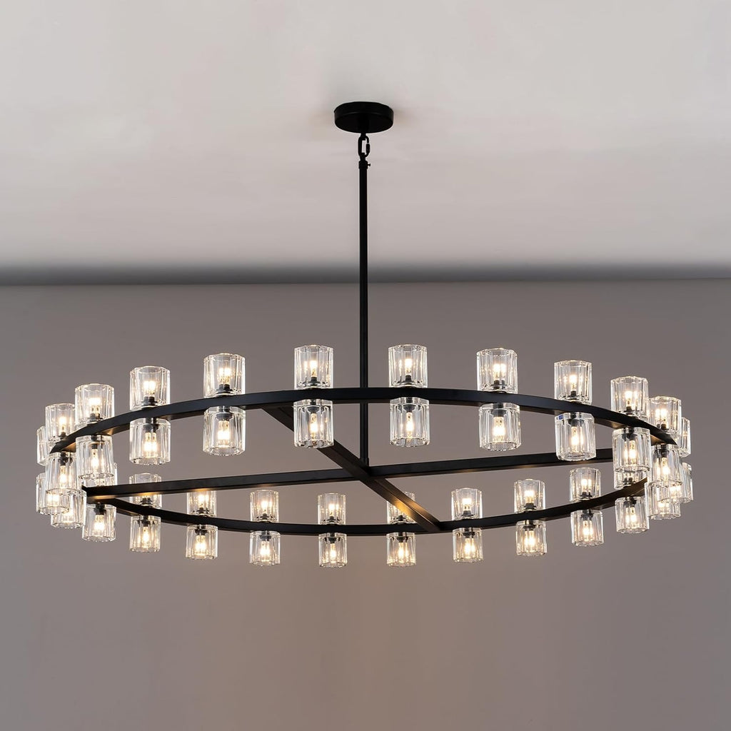 48 Inch Hexagonal Crystal Round Chandelier – Arcachon
