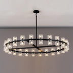 48 Inch Hexagonal Crystal Round Chandelier – Arcachon