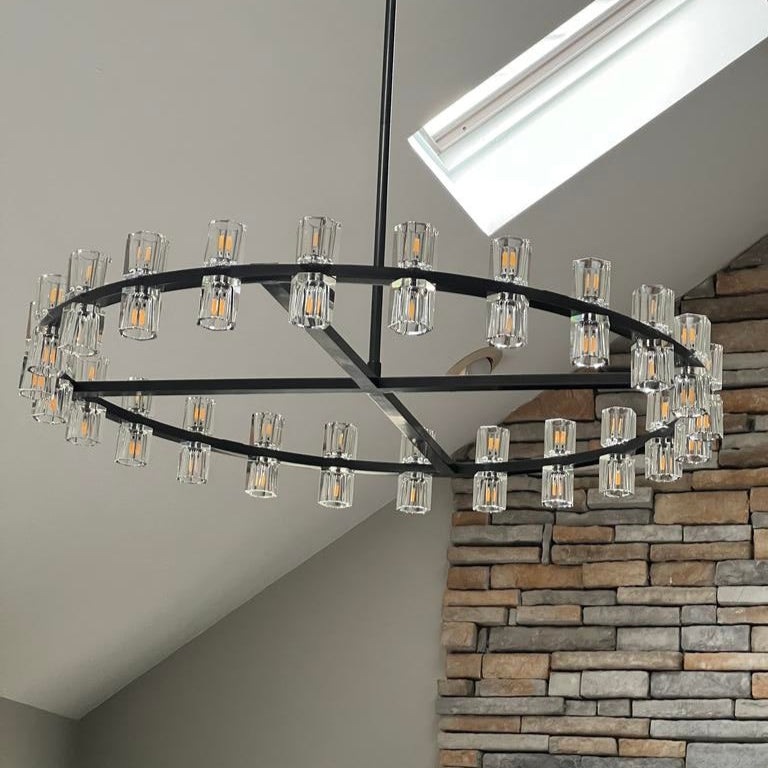 48 Inch Hexagonal Crystal Round Chandelier – Arcachon