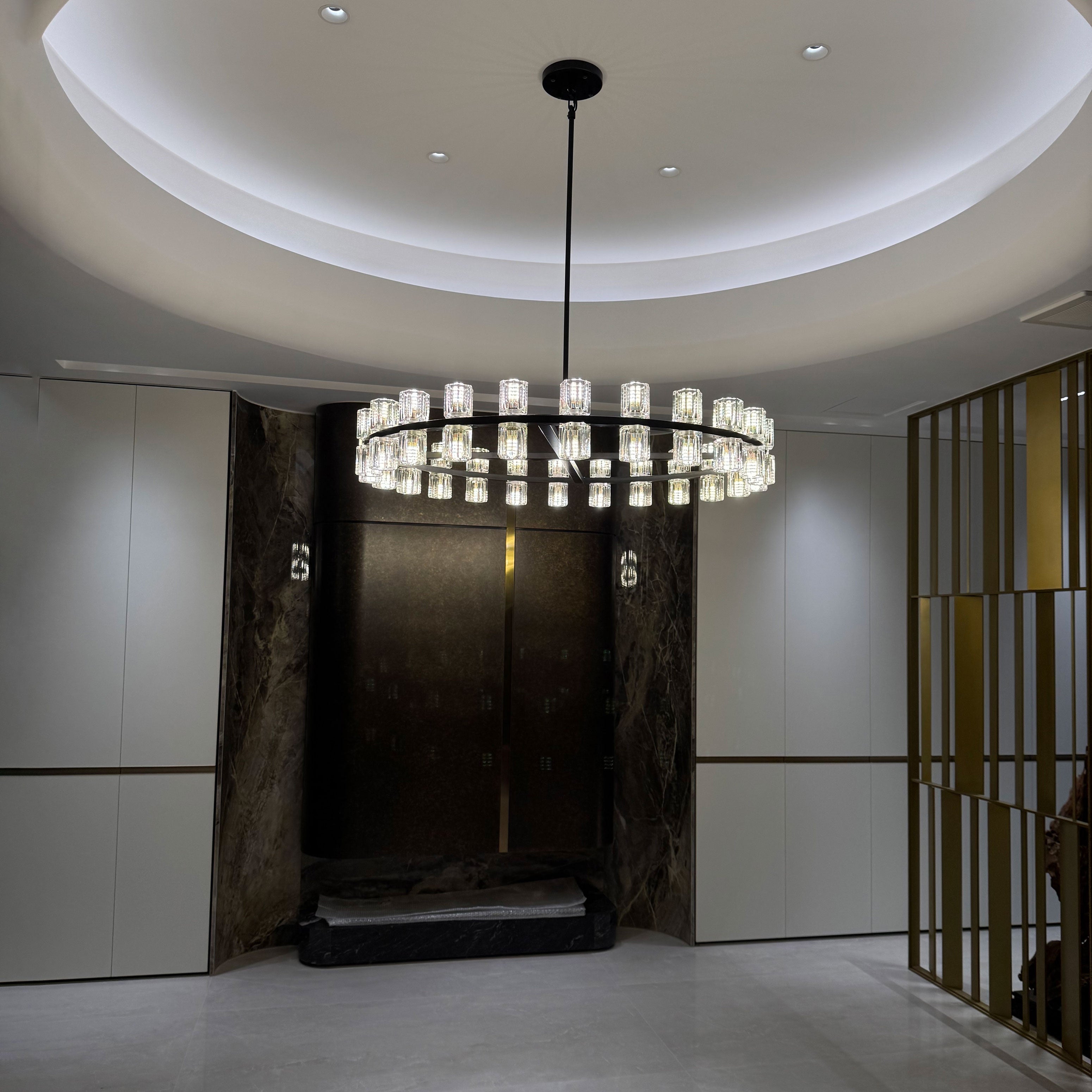 48 Inch Hexagonal Crystal Round Chandelier – Arcachon