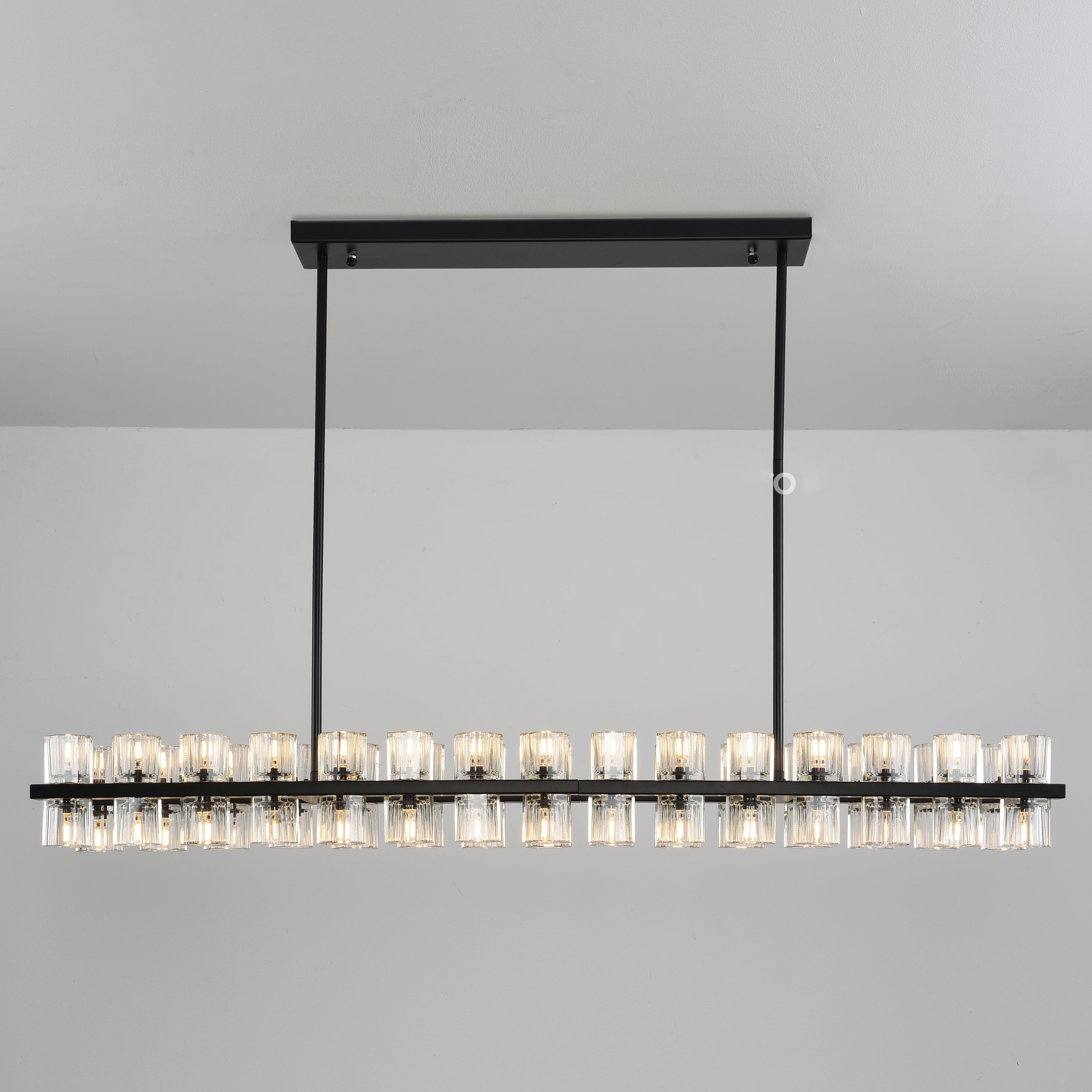54 Inch Hexagonal Crystal Linear Chandelier – Arcachon