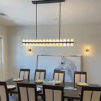 54 Inch Hexagonal Crystal Linear Chandelier – Arcachon