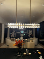 54 Inch Hexagonal Crystal Linear Chandelier – Arcachon