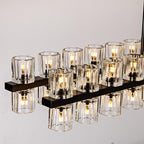 54 Inch Hexagonal Crystal Linear Chandelier – Arcachon