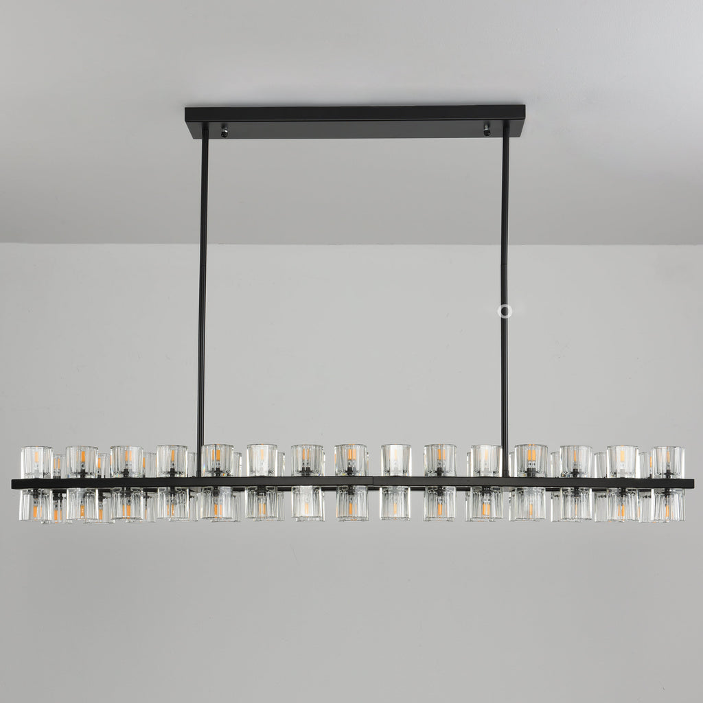 54 Inch Hexagonal Crystal Linear Chandelier – Arcachon