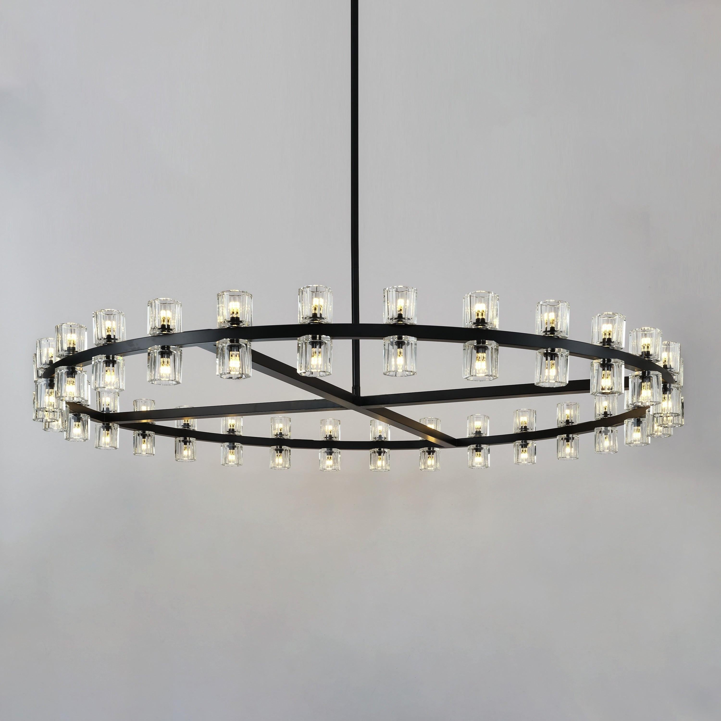 60 Inch Hexagonal Crystal Round Chandelier – Arcachon
