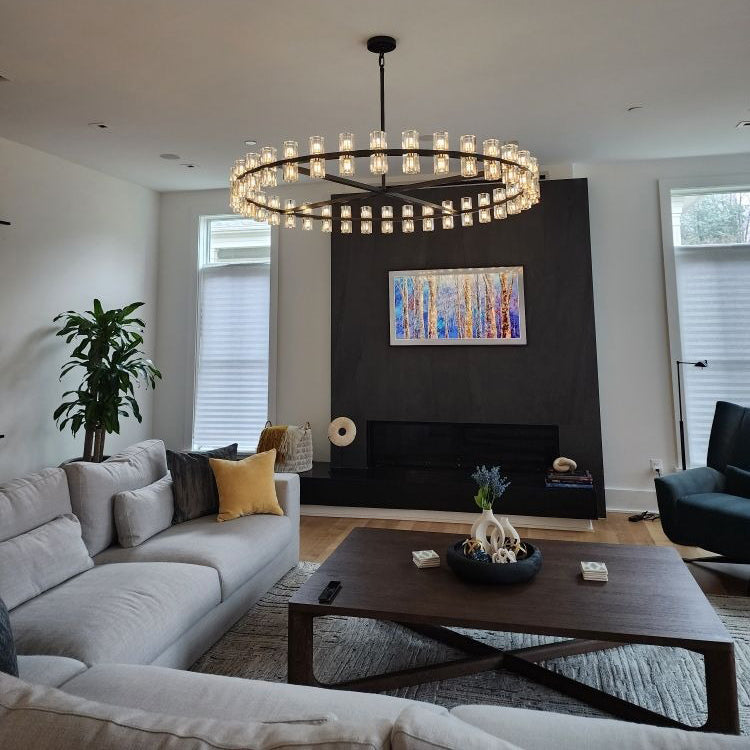 60 Inch Wheel Crystal Pillar Candle Chandelier – Arcachon