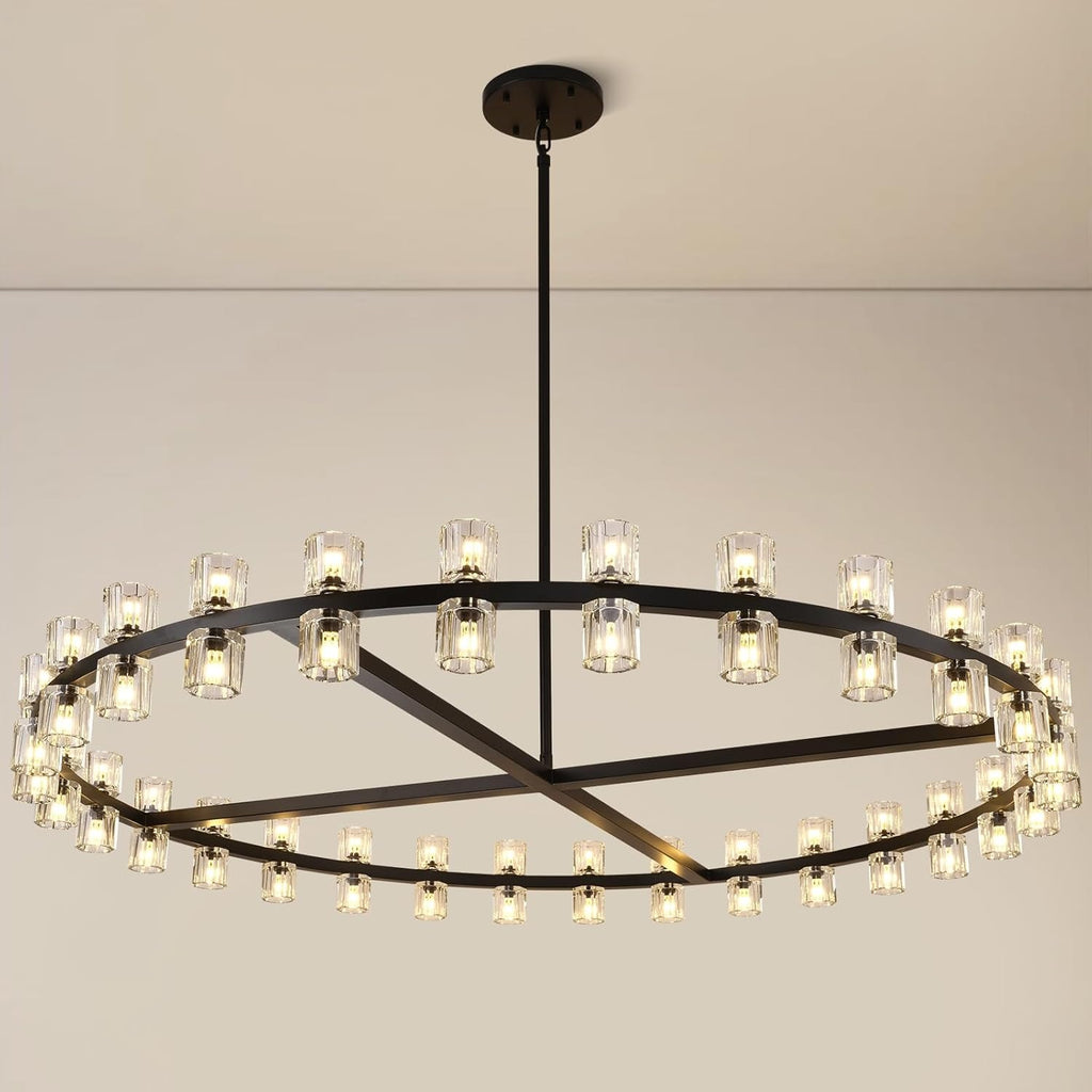 60 Inch Hexagonal Crystal Round Chandelier – Arcachon