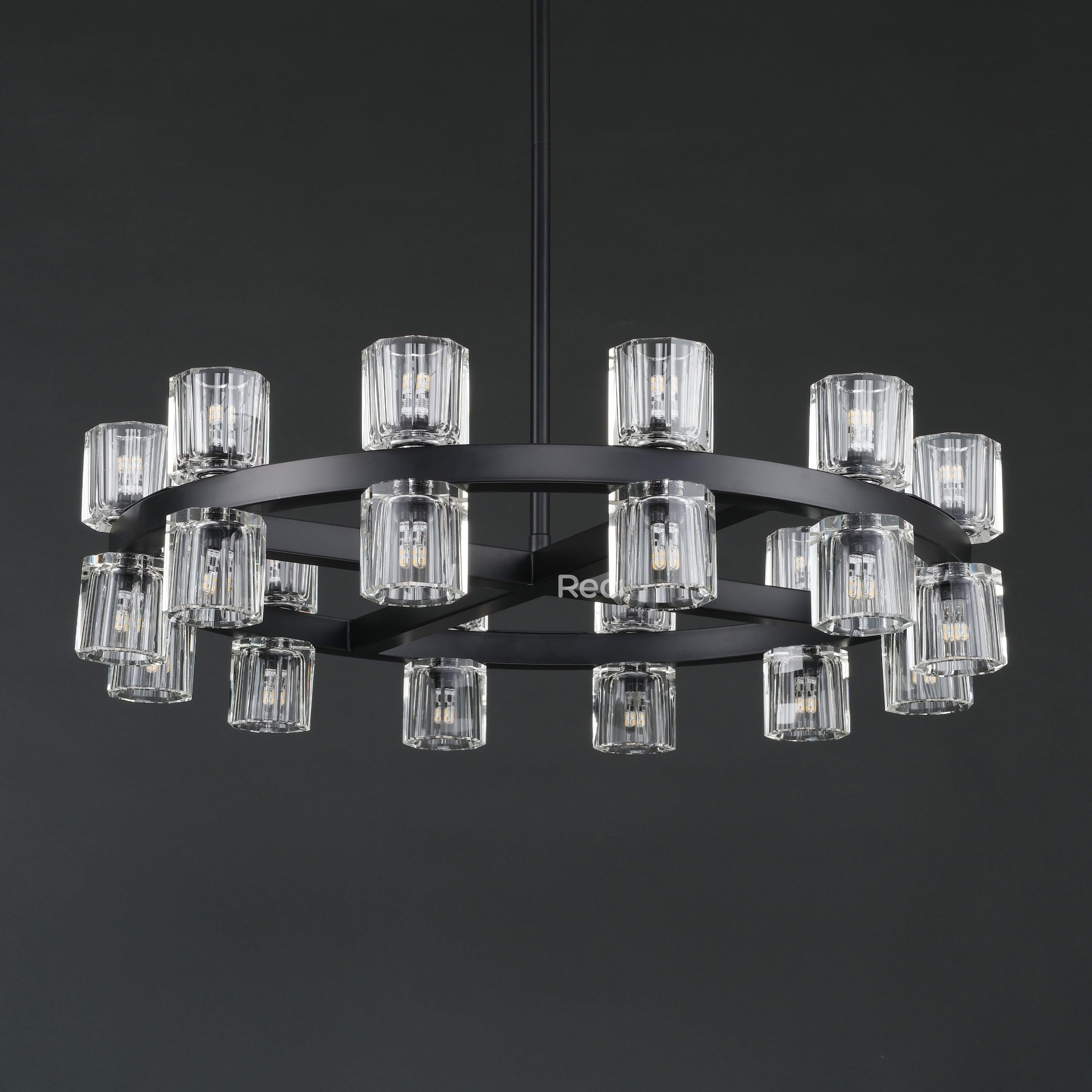 24 Inch Hexagonal Crystal Round Chandelier – Arcachon