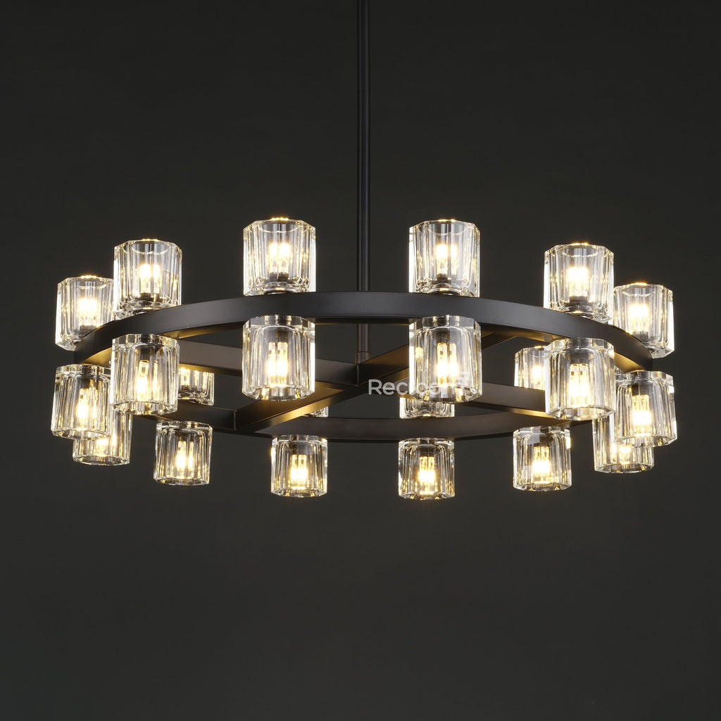 24 Inch Hexagonal Crystal Round Chandelier – Arcachon