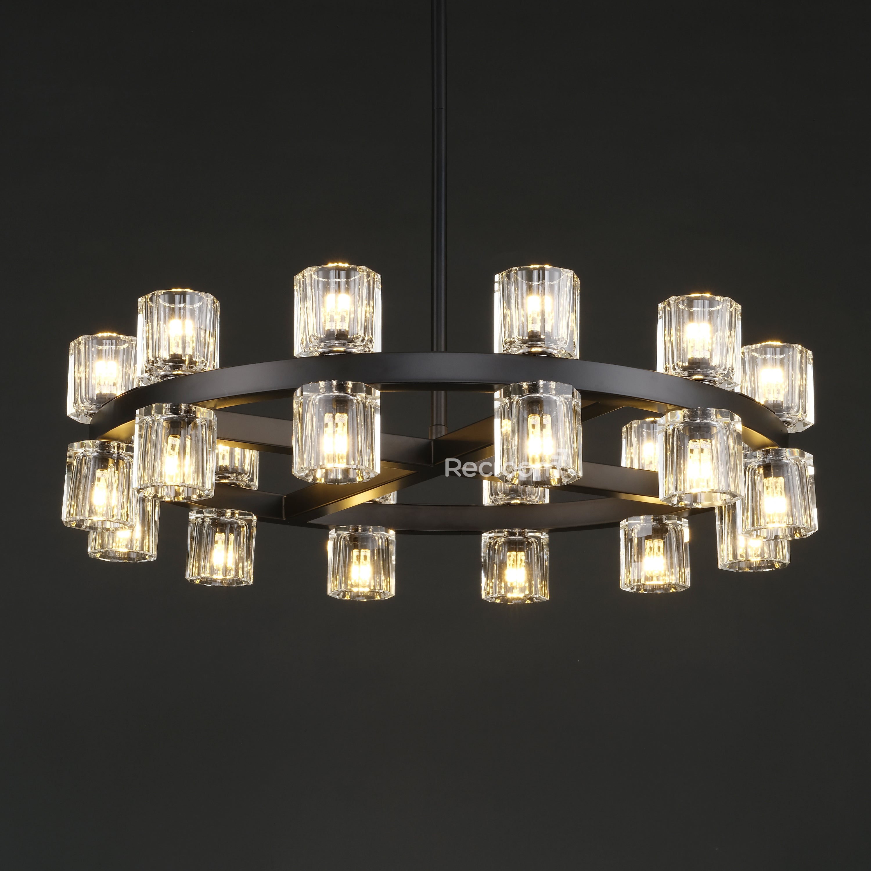 24 Inch Hexagonal Crystal Round Chandelier – Arcachon
