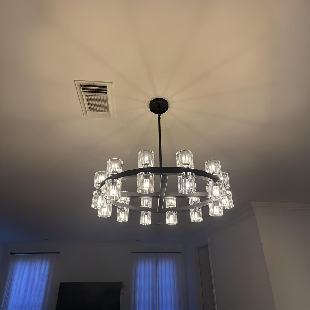 24 Inch Hexagonal Crystal Round Chandelier – Arcachon
