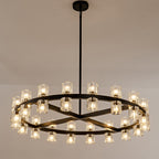 36 Inch Hexagonal Crystal Round Chandelier – Arcachon