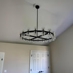 36 Inch Hexagonal Crystal Round Chandelier – Arcachon