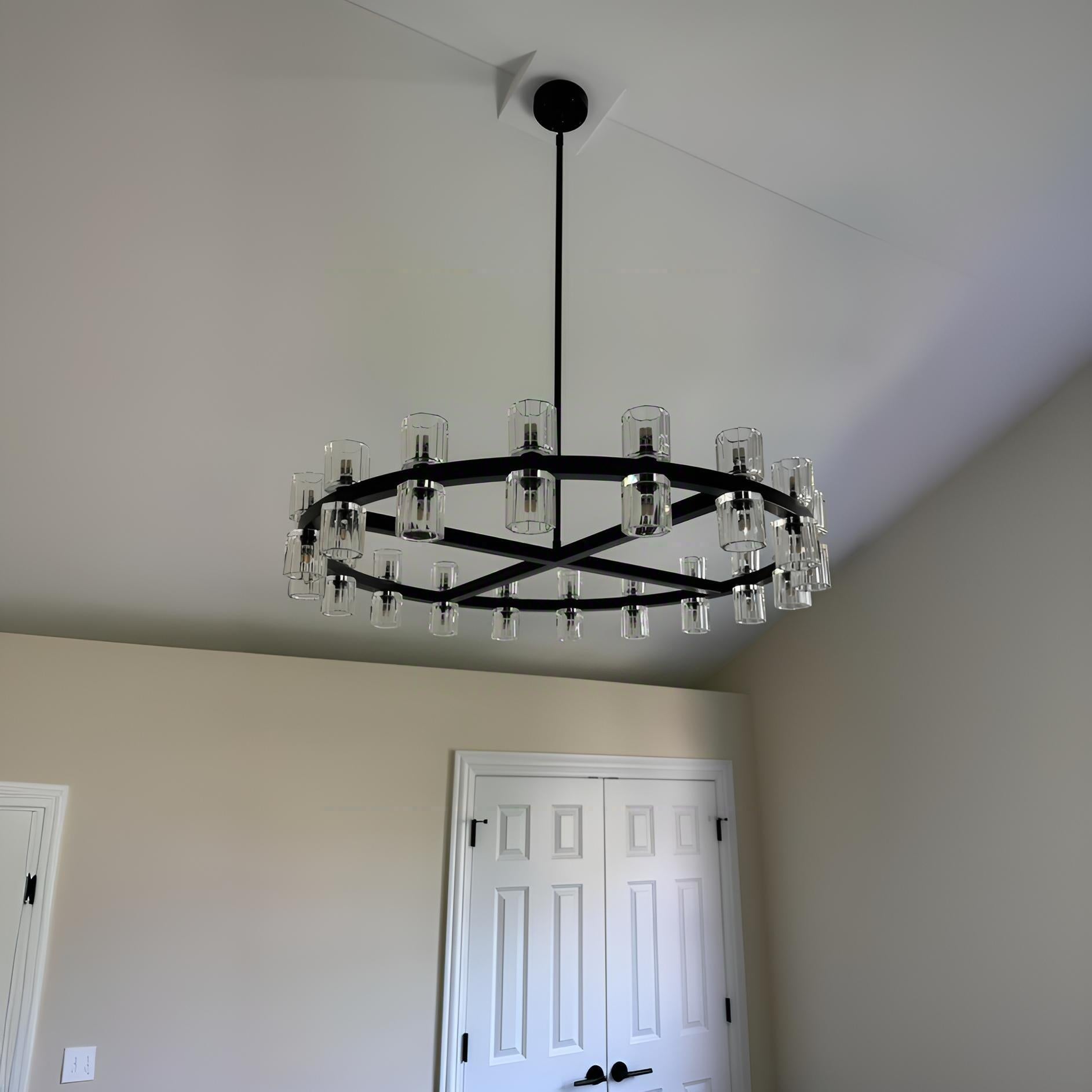 36 Inch Hexagonal Crystal Round Chandelier – Arcachon